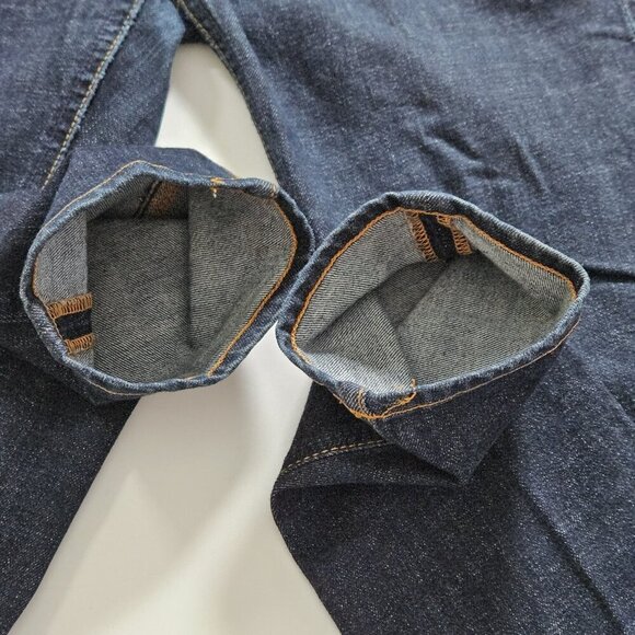 Nudie Jeans Mens 29x34 Blue Dark Straigh Leg Stretch Italy Organic Cotton Preppy - Picture 15 of 16